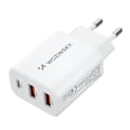 Miniatyrbild 3 av 11: Wozinsky CWCUCW 30W USB-C / 2 x USB-A vegglader - hvit