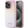 Miniatyrbild 2 av 9: Guess Saffiano Iridescent Script-deksel til iPhone 14 Pro Max - Rosa