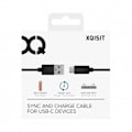 Miniatyrbild 2 av 2: Xqisit Cotton USB C 3.0 kabel svart/svart 1,8m 27749