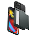 Miniatyrbild 9 av 11: Spigen Slim Armor CS, dyp grønn - iPhone 15 Pro