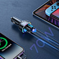 Miniatyrbild 6 av 11: Joyroom 70 W billader med 4 porter: 2 x USB C, 2 x USB svart (JR-CL29)
