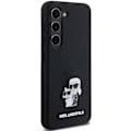 Miniatyrbillede 5 af 9: KARL LAGERFELD SILIKONE KARL&CHOUPETTE METAL PIN ETUI TIL SAMSUNG GALAXY S23 - SORT