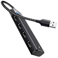 Miniatyrbild 1 av 9: Ugreen CM653 HUB med 4 USB-A-porter og USB-A-strømledning - Svart