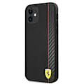 Miniatyrbillede 3 af 9: FERRARI ON TRACK CARBON STRIPE ETUI TIL IPHONE 12 MINI - SORT