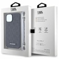 Miniatyrbillede 7 af 7: KARL LAGERFELD SAFFIANO MONOGRAM CHAIN ETUI TIL IPHONE 14 - SORT