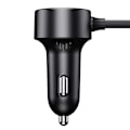 Miniatyrbild 3 av 11: Baseus High Efficiency Pro 2x sigarettenneradapter USB-A USB-C med 30W lader - svart