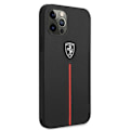 Miniatyrbillede 4 af 8: FERRARI OFF TRACK LÆDER NYLON STRIPE COVER TIL IPHONE 12 PRO MAX - SORT