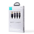 Miniatyrbild 9 av 9: Joyroom 3-i-1 kabel USB - USB Type C / Lightning / micro USB 3,5 A 1,2 m svart (S-1T3015A5)