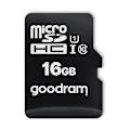 Miniatyrbild 2 av 5: Goodram Microcard 16 GB micro SD HC UHS-I klasse 10 minnekort, SD-adapter (M1AA-0160R12)