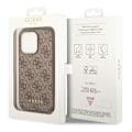 Miniatyrbild 9 av 9: Guess GUHCP14XG4GFBR iPhone 14 Pro Max 6.7 brunt/brunt hardt deksel 4G Metal Gold Logo