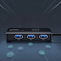 Miniatyrbild 7 av 11: Ugreen 20265 USB-A / RJ45 1000 Mbps HUB 3x USB 3.0 nettverksadapter - svart