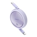 Miniatyrbild 3 av 10: Baseus Free2Draw Mini USB-C til USB-C 100 W 1 m uttrekkbar kabel - lilla
