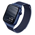 Miniatyrbild 2 av 3: UNIQ Dante armbånd for Apple Watch Series 4/5/6/7/8/SE/SE2 38/40/41 mm rustfritt stål blå/marineblå