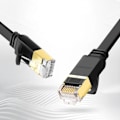Miniatyrbillede 11 af 11: UGRØNT FLADT KABEL ETHERNET PATCHKABEL RJ45 CAT 7 STP LAN 10 GBPS 10 M SORT (NW106 11265)