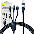 Miniatyrbild 1 av 11: Baseus Flash-seriekabel USB Type C / USB Type A - USB Type C / Lightning / micro USB 100 W 1,2 m blå (CASS030103)