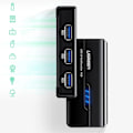Miniatyrbild 2 av 11: Ugreen 20265 USB-A / RJ45 1000 Mbps HUB 3x USB 3.0 nettverksadapter - svart