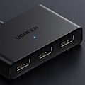 Miniatyrbild 5 av 8: Ugreen switch adapter switch box USB 2 innganger - 3 utganger svart (CM409)