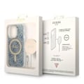 Miniatyrbild 10 av 10: Guess sett MagSafe lader + veske iPhone 14 Pro Max 6.7 blå 4G Print (GUBPP14XH4EACSB)