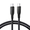 Miniatyrbild 2 av 8: Joyroom Multi-Color Series SA34-CC3 USB-C / USB-C-kabel 60W rask overføring 1m - svart
