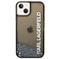 Miniatyrbillede 4 af 9: KARL LAGERFELD LIQUID GLITTER ELONG ETUI TIL IPHONE 14 PLUS - SORT