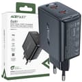 GaN 35W PD 2x USB C Acefast A49 hurtiglader - svart