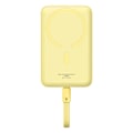Miniatyrbild 3 av 11: Baseus Magnetic Mini MagSafe 10000mAh 30W strømforsyning med innebygd USB-C-kabel - gul + Baseus Simple Series USB-C - USB-C 60W 0.3