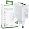 Miniatyrbillede 1 af 7: ACEFAST HURTIG NETVÆRKSLADER 2XUSB 18W QC 3.0 AFC FCP HVID