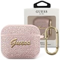 Miniatyrbild 1 av 7: Gissa GUA3SASMP AirPods 3 omslag rosa/rosa Saffiano Script Metal Collection