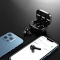 Miniatyrbillede 6 af 6: CHOETECH TRÅDLØSE TWS HØRETELEFONER MED SOLPANEL SORT