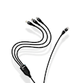 Miniatyrbild 5 av 11: Baseus Flash-seriekabel USB Type C / USB Type A - USB Type C / Lightning / micro USB 100 W 1,2 m svart (CASS030101)