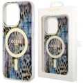 Miniatyrbild 1 av 9: Guess GUHMP14XHLEOPWB-deksel til iPhone 14 Pro Max 6.7 - Blue Leopard MagSafe