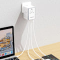 Miniatyrbillede 3 af 4: DUDAO A65PRO 65W EU / US / JP / AUS / UK REJSEADAPTER 2X USB-C 2X USB-A - HVID