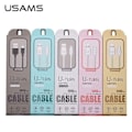 Miniatyrbild 2 av 2: USAMS U-Turn microUSB-kabel 1m vit/vit 2A MICUSBXD02 (US-SJ098)
