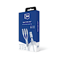 Miniatyrbild 11 av 11: 3mk Hyperkabel 3in1 USB-A - USB-C / USB-C - mikro-USB - Lightning 1,5 m - hvit