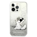 Miniatyrbild 3 av 8: Karl Lagerfeld KLHCP13XGCFS iPhone 13 Pro Max 6,7" silver/silver hårt fodral Liquid Glitter Choupette Fun