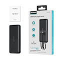 Miniatyrbillede 3 af 11: CHOETECH B654 10000MAH 22,5W USB-A / USB-C / MICRO USB POWERBANK MED INDBYGGET USB-C / LIGHTNING-KABEL - SORT