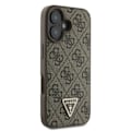 Miniatyrbild 4 av 9: Guess GUHCP16SP4TDSCPW iPhone 16 6,1" brunt/brunt hårdfodral Läder Metall Logotyp Strass Crossbody