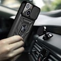 Miniatyrbild 4 av 10: Spacecase Case Fall För Iphone 13 Sc Camring Svart