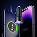 Miniatyrbild 10 av 11: 2x USB C 70W billader med LED display Joyroom JR-CCD02 - svart