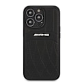 Miniatyrbild 3 av 8: AMG AMHCP13XOSDBK iPhone 13 Pro Max 6,7" svart/svart hårdfodral Läder Curved Lines