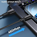 Miniatyrbild 8 av 10: USAMS-kabel U68 lightning 2A snabbladdning 1m blå/blå SJ500USB03 (US-SJ500)