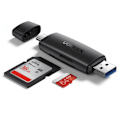 Miniatyrbillede 2 af 11: UGRØN ADAPTER SD / MICRO SD-KORTLÆSER (USB-A / USB-C) SORT