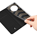 Miniatyrbild 8 av 11: Dux Ducis Skin Pro-veske til Honor Magic5-deksel med flip-kortlommebok? svart stativ