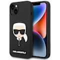 Miniatyrbillede 2 af 9: KARL LAGERFELD SILIKONE KARL'S HEAD ETUI TIL IPHONE 14 PLUS - SORT
