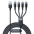 Miniatyrbild 5 av 11: 4-i-1 USB-kabel USB-A - USB-C / 2 x Lightning / Micro for lading og dataoverføring 1,2 m Joyroom S-1T4018A18 - svart