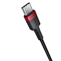Miniatyrbild 3 av 10: Baseus Cafule USB-C / USB-C kabel 100W 1 m - rød-svart og svart-grå (2 stk)