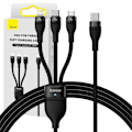 Miniatyrbild 1 av 11: Baseus Flash-seriekabel USB Type C - USB Type C / Lightning / micro USB 100 W 1,5 m svart (CASS030201)