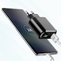 Miniatyrbild 7 av 10: McDodo-nettladdare, universal, rask PD-nedlasting, 20W, 2xUSB, USB-C, LCD