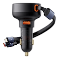 Miniatyrbild 3 av 11: Baseus Enjoyment USB-A billader med USB-C / Lightning 60W kabel - svart