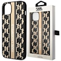 Miniatyrbillede 1 af 9: KARL LAGERFELD MONOGRAM STRIPE ETUI TIL IPHONE 14 PLUS - BRUN